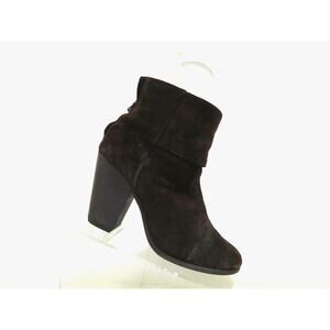 RAG & BONE Brown Suede Zip Ankle Fashion Boots Bootie Size 37.5 EUR
